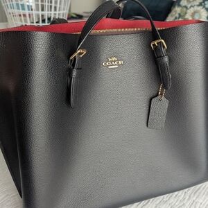 Coach Black (Red Interior) Women's Bag